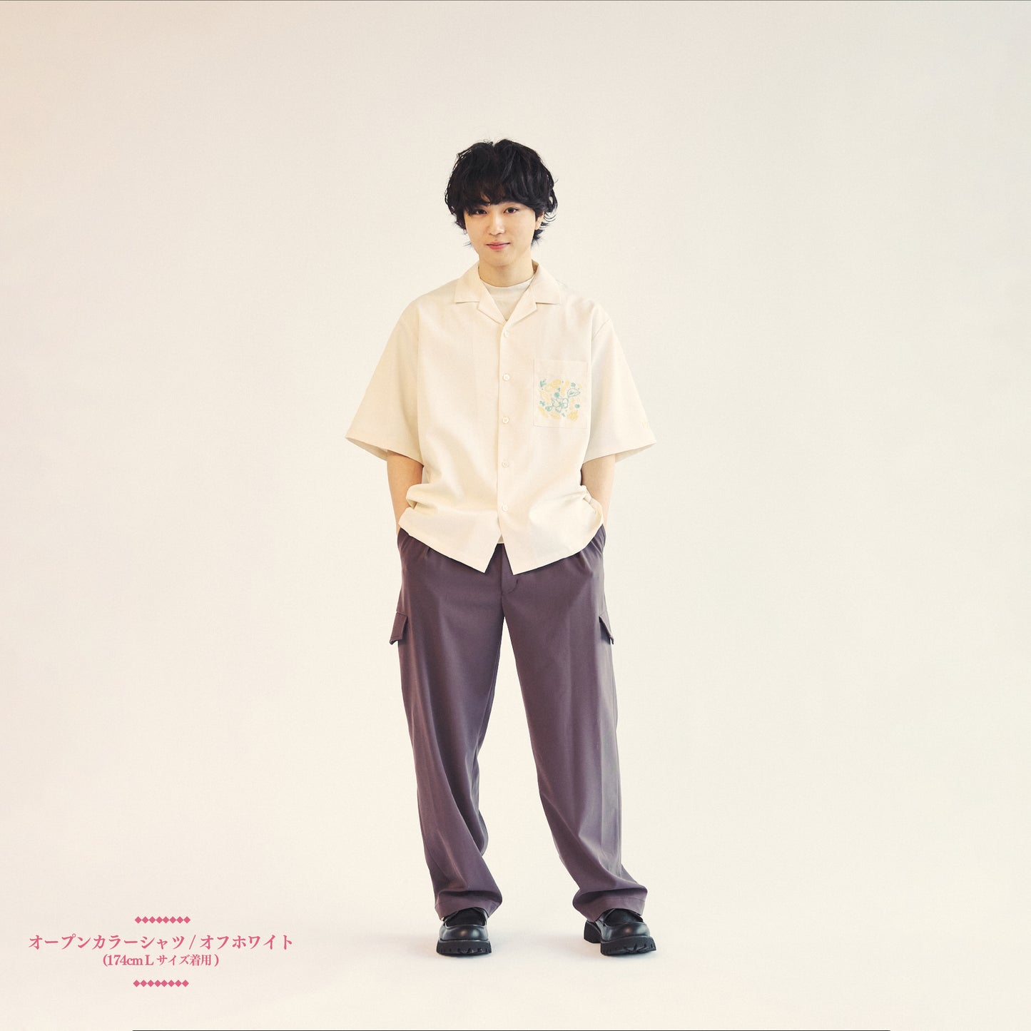 LANDMARK IN HARAJUKU Open-Collar Shirt / Off-White