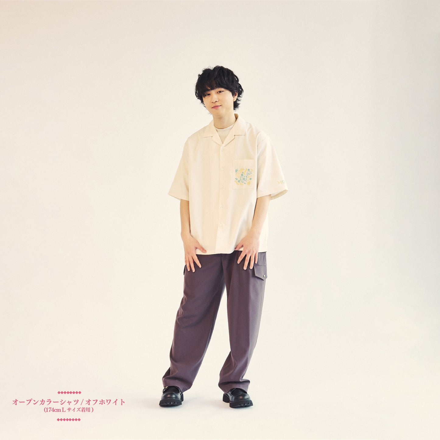 LANDMARK IN HARAJUKU Open-Collar Shirt / Off-White