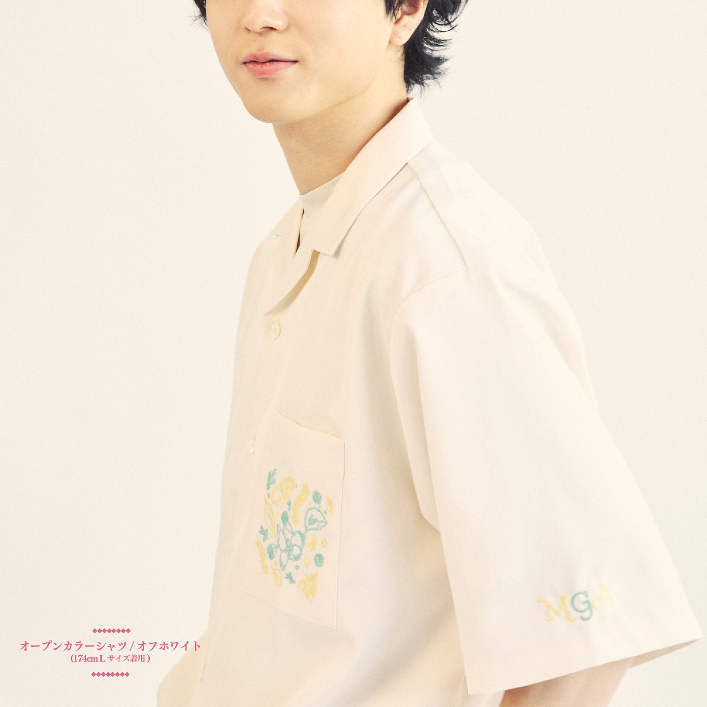 LANDMARK IN HARAJUKU Open-Collar Shirt / Off-White