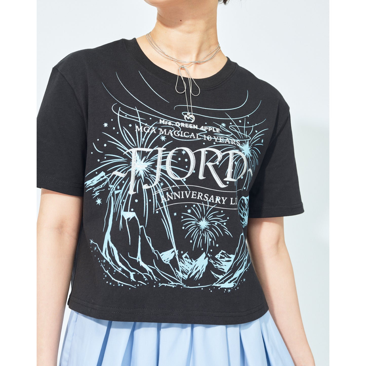 FJORD グリッターロゴTシャツ / ブラック