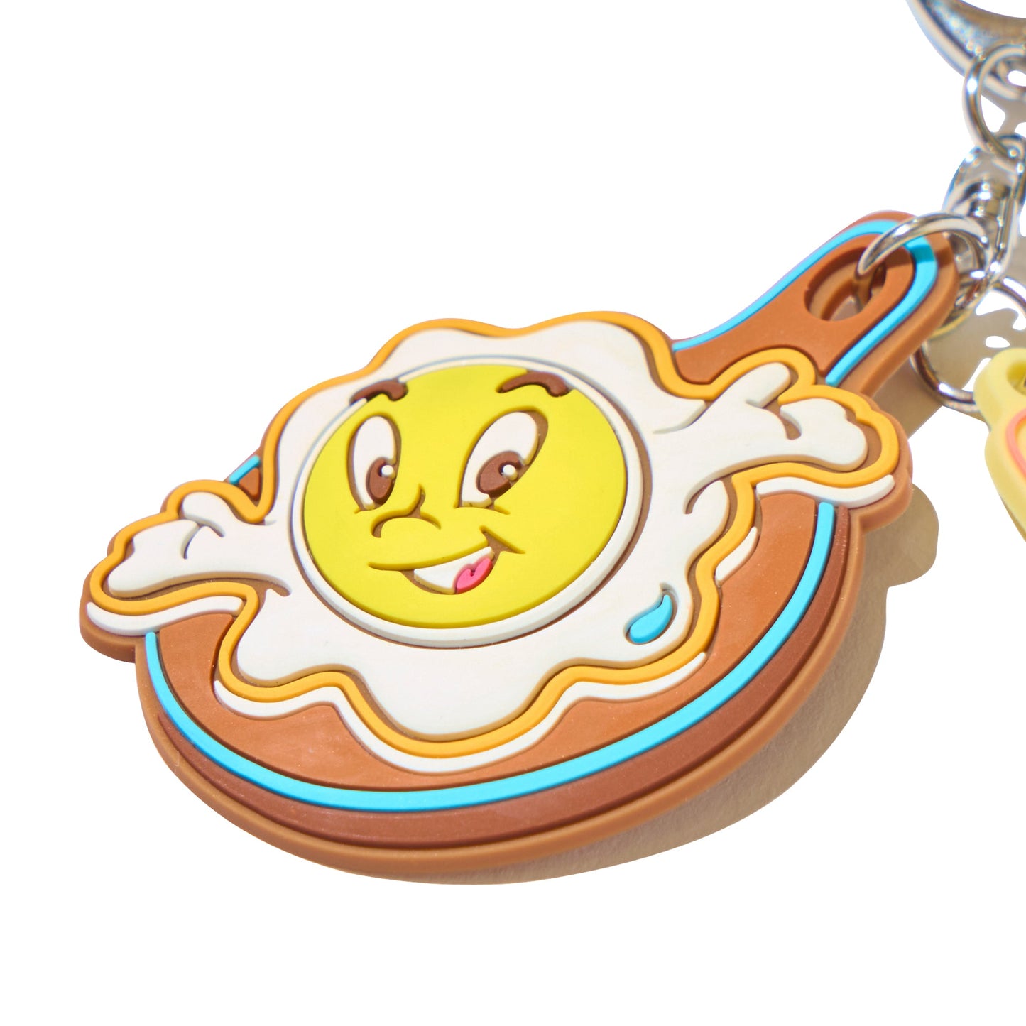 "breakfast" Rubber Keychain / B