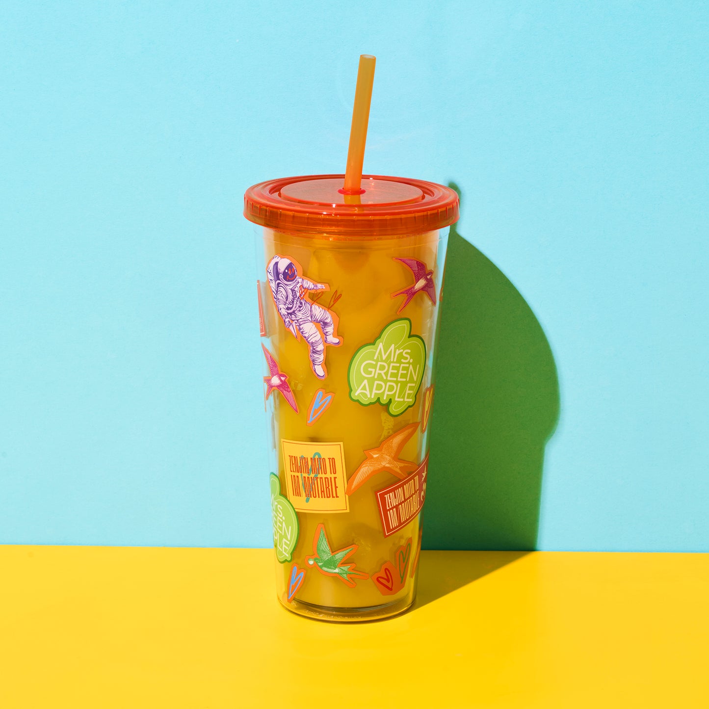  IM/MUTABLE Clear Tumbler / Orange