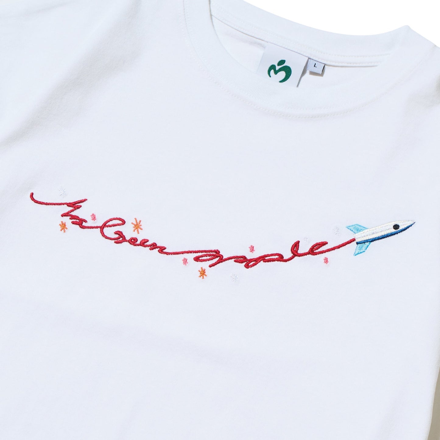 MGA Rocket Embroidery T-shirt / White