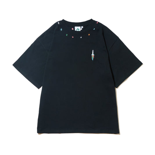 WELTRAUM Embroidery T-shirt / Black