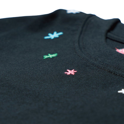 WELTRAUM Embroidery T-shirt / Black