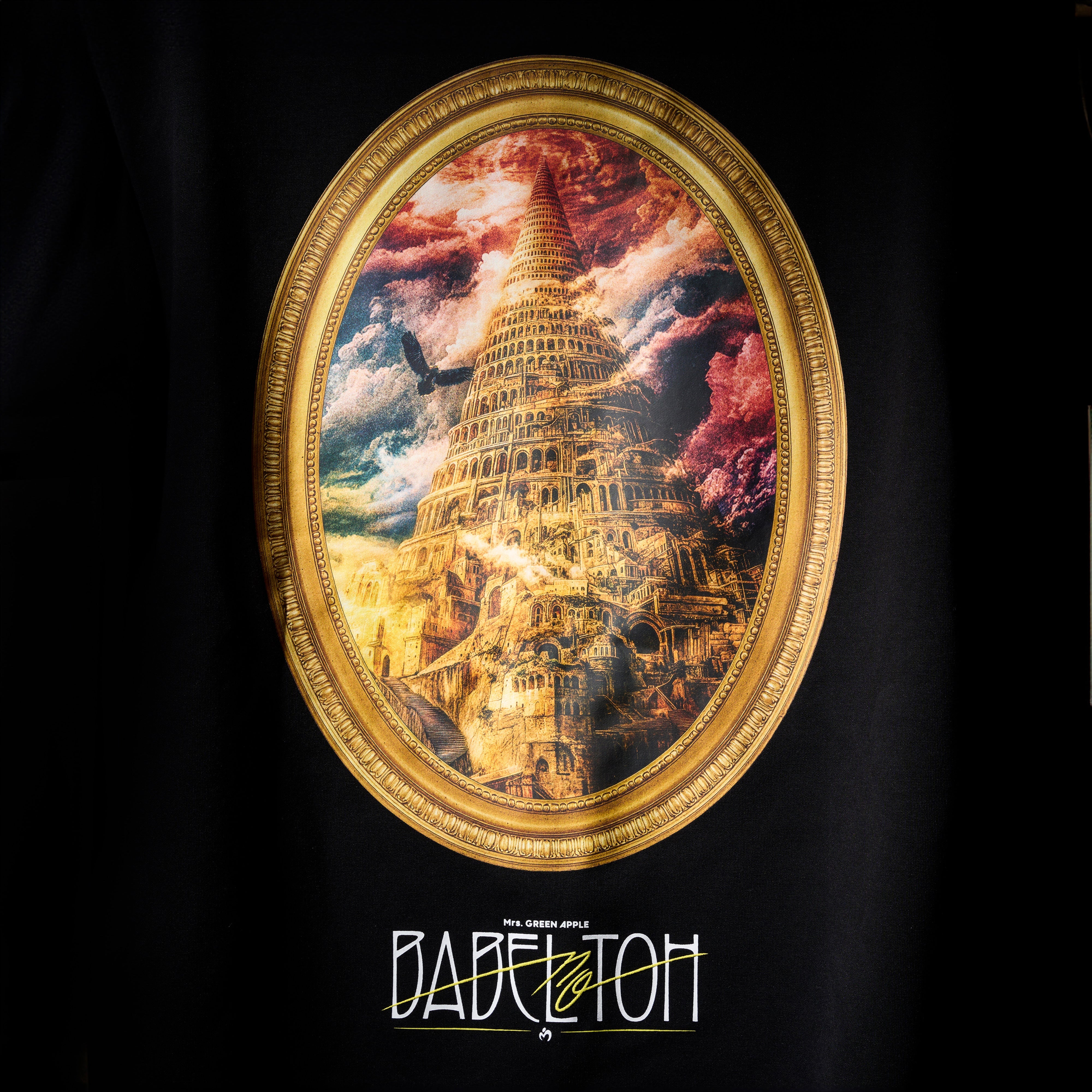 BABEL no TOH” Tシャツ / ブラック – Mrs. GREEN APPLE OFFICIAL STORE