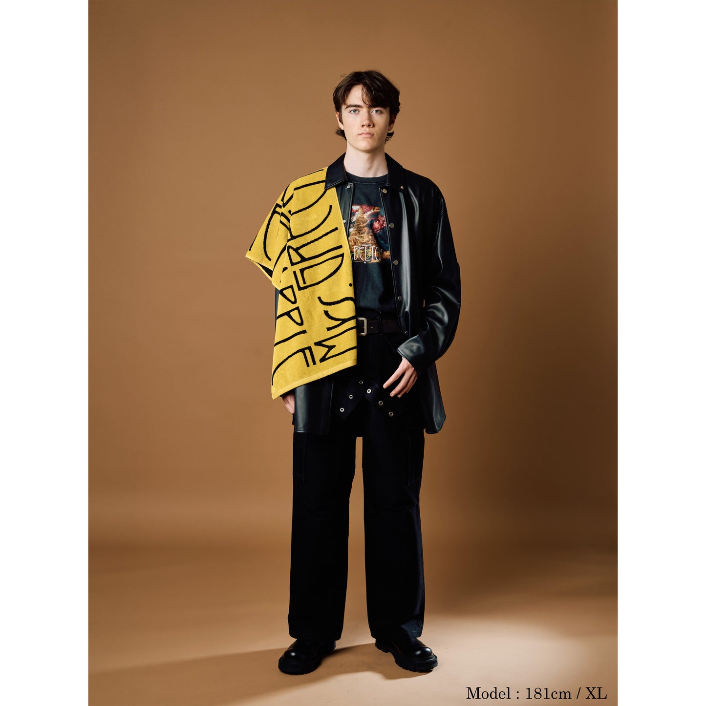 “BABEL no TOH” Vintage-Like T-Shirt / Black