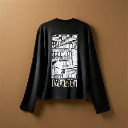 “BABEL no TOH” Long-Sleeve T-Shirt / Black