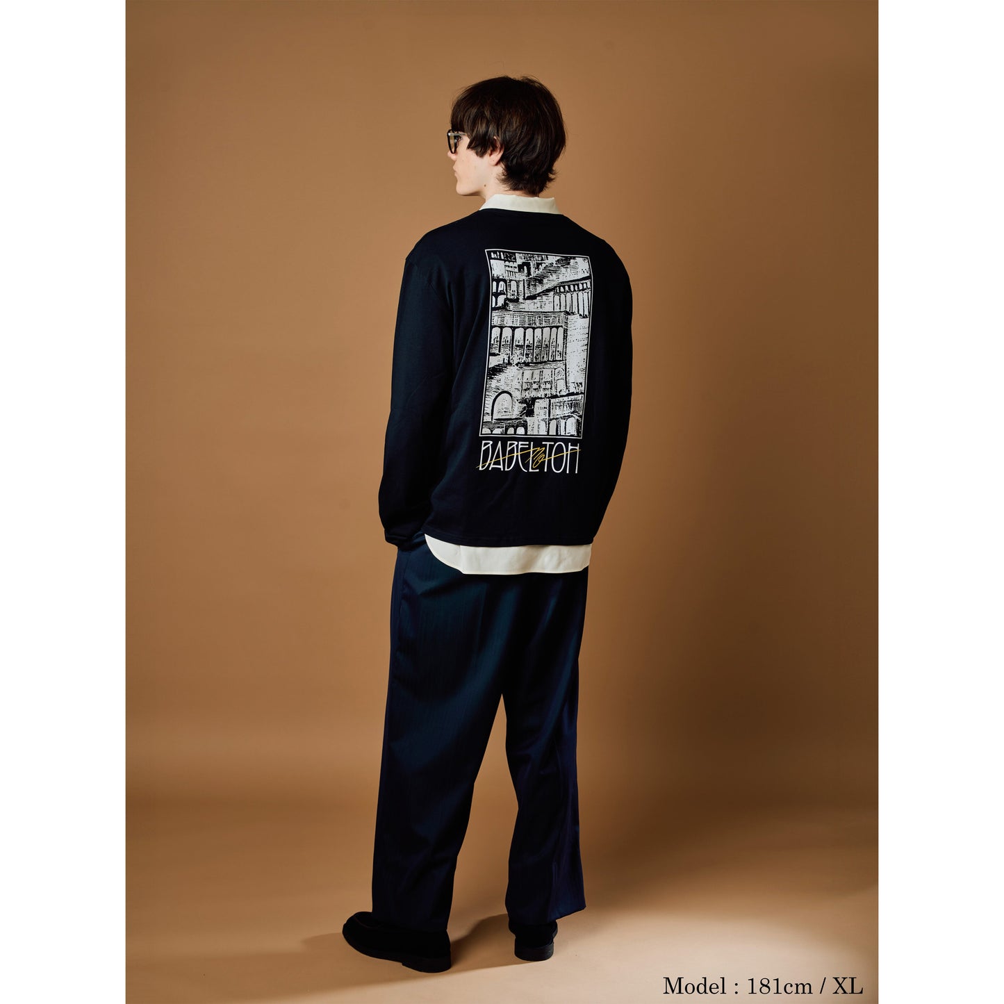 “BABEL no TOH” Long-Sleeve T-Shirt / Black