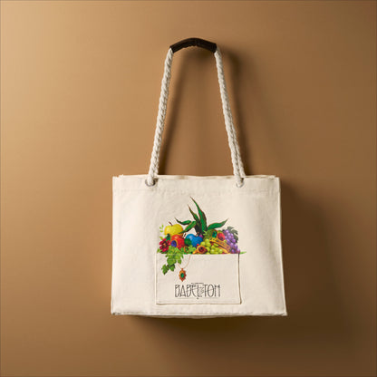 “BABEL no TOH” Rope Handle Bag